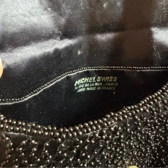 Vintage Michel Swiss Handmade in Paris France 🇫🇷 Beaded Clutch 1940s - Picture 6 of 8